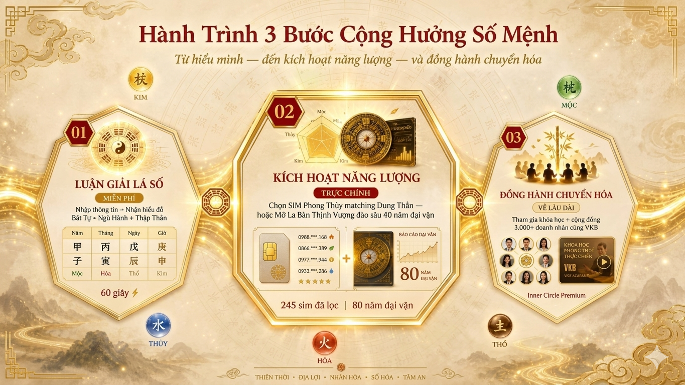 Hành Trình 3 Bước Cộng Hưởng Số Mệnh